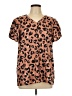 Lularoe Animal Print Brown Short Sleeve Blouse Size L - photo 1