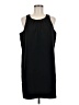 Oleg Cassini 100% Polyester Solid Black Casual Dress Size 8 - photo 1