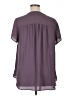 Torrid 100% Polyester Purple Short Sleeve Blouse Size 1X Plus (1) - photo 2