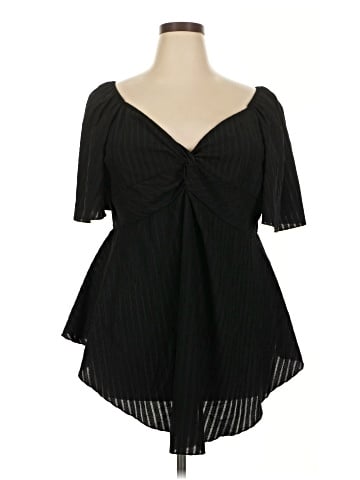 Shein Curve Short Sleeve Blouse (view 1)