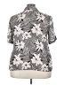 Voir Collection 100% Polyester Print Silver Short Sleeve Blouse Size 24 - photo 2