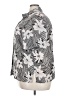 Voir Collection 100% Polyester Print Silver Short Sleeve Blouse Size 24 - photo 5