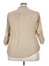 Cocomo Tan 3/4 Sleeve Button-Down Shirt Size 3X - photo 2