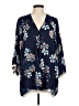 Wishful Park 100% Polyester Blue 3/4 Sleeve Blouse Size M - photo 1