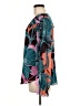Trina Turk 100% Polyester Floral Teal Long Sleeve Blouse Size M - photo 5