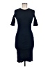 MAC 100% Cotton Solid Blue Cocktail Dress Size M - photo 1