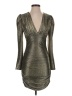BCBGMAXAZRIA Metallic Silver Cocktail Dress Size XS - photo 1