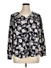 Lane Bryant Blue Long Sleeve Blouse Size 14 - 16 Plus - photo 1