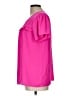 Pleione 100% Polyester Solid Pink Short Sleeve Blouse Size L - photo 5