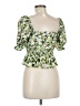 Miss Selfridge Green Short Sleeve Blouse Size 8 - photo 2