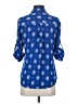 Express 100% Polyester Blue 3/4 Sleeve Blouse Size XS - photo 2