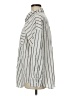 Ci Sono Stripes Ivory Long Sleeve Button-Down Shirt Size M - photo 5