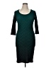 Feathers Chevron-herringbone Teal Casual Dress Size XL - photo 1
