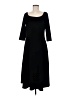 Eddie Bauer Solid Black Casual Dress Size Med Petite - photo 1