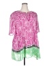 Catherines 100% Polyester Pink Short Sleeve Blouse Size 2X - photo 1