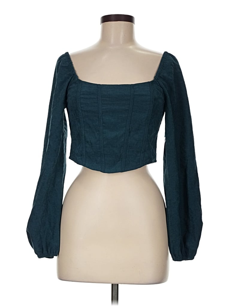 Kirious Long Sleeve Blouse In Teal