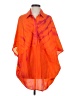 Chico's 100% Silk Orange Short Sleeve Blouse Size S - photo 1