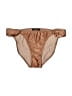 Aqua Solid Tan Swimsuit Bottoms Size S - photo 1