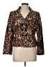 Le Suit Animal Print Brown Blazer Size 12 Petite - photo 1