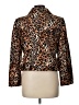 Le Suit Animal Print Brown Blazer Size 12 Petite - photo 2