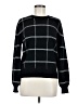 Aqua 100% Cashmere Checkered-gingham Black Cashmere Pullover Sweater Size M - photo 1