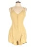 Amuse Society 100% Viscose Tweed Yellow Romper Size L - photo 1