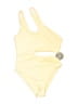 Lulus Solid Yellow Orange One Piece Swimsuit Size S - photo 1
