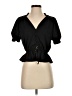 Haute Monde 100% Polyester Black Short Sleeve Blouse Size S - photo 1