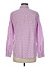 Talbots 100% Cotton Polka Dots Purple Long Sleeve Button-Down Shirt Size M - photo 2