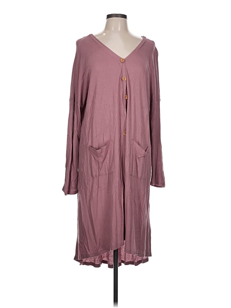 Pre-owned Entro Cardigan Sweater In Burgundy