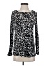 Mario Serrani Animal Print Silver Long Sleeve Top Size S - photo 1