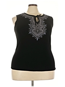 Brittany Black Sleeveless Blouse
