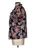 Pleione 100% Polyester Floral Black Short Sleeve Blouse Size L - photo 5