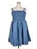 Torrid Stripes Blue Casual Dress Size 4X Plus (4) - photo 1