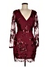 Assorted Brands 100% Polyester Burgundy Cocktail Dress Size M - photo 1