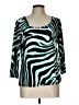 Peter Nygard Teal 3/4 Sleeve Top Size L - photo 1
