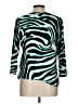 Peter Nygard Teal 3/4 Sleeve Top Size L - photo 2