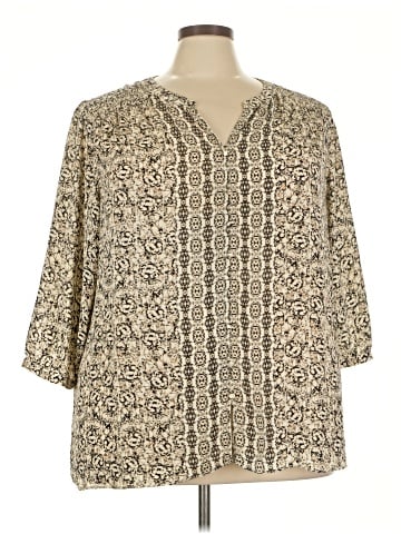 Rose + Olive 3/4 Sleeve Blouse (view 1)