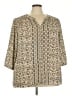 Rose + Olive 100% Polyester Tan 3/4 Sleeve Blouse Size 3X - photo 1