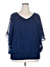 Alyx 100% Polyester Blue 3/4 Sleeve Blouse Size 3X - photo 1