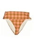 L Space Plaid Brown Swimsuit Bottoms Size L - photo 1