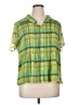 Coldwater Creek 100% Polyester Green Short Sleeve Blouse Size 1X - photo 1