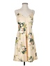 OPT 100% Polyester Floral Tan Casual Dress Size S (estimated) - photo 1