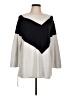 Oui Color Block Gray Pullover Sweater Size 12 - photo 1