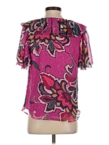 Trina Turk Short Sleeve Silk Top (view 2)