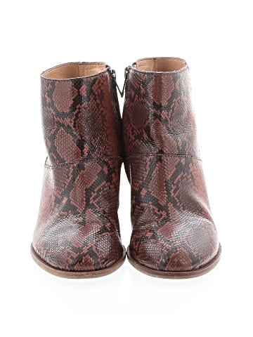 Madewell The Rosie Ankle Boot in Snake Embossed Leather (view 2)