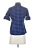 BDG 100% Cotton Checkered-gingham Blue Short Sleeve Blouse Size S - photo 2