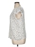 Ann Taylor LOFT 100% Polyester Polka Dots Ivory Short Sleeve Top Size XL - photo 5
