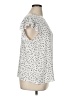 Ann Taylor LOFT 100% Polyester Polka Dots Ivory Short Sleeve Top Size XL - photo 4