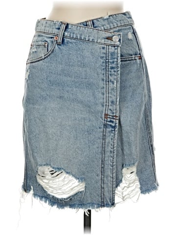We the Free Denim Skirt (view 1)